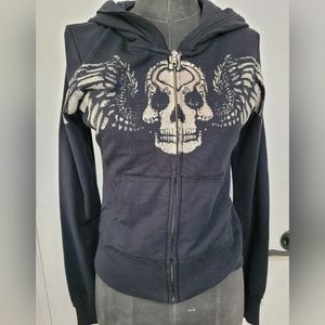 Folter women's Skull Sweater full zip size medium. New.